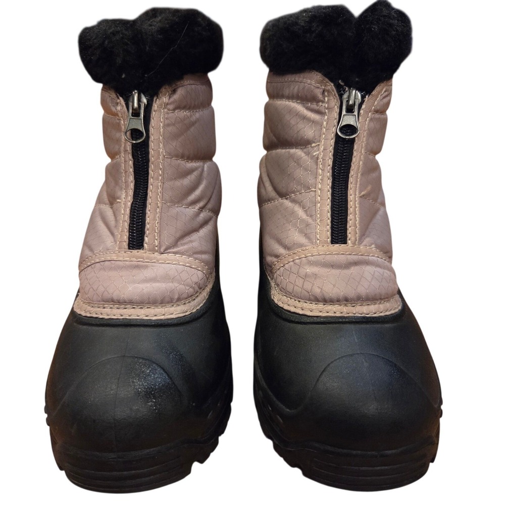 Northside Winter Snow Boots Women 7 Thermolite Insulated Zip Tan Black Preloved‎